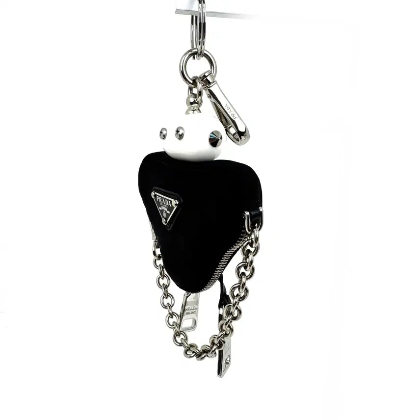 [BUNJANG] Prada Nylon Robot Keychain Bag Charm 1TR099 / 프라다 나일론 로봇 키체인 트릭 키홀더 키링 백참 1TR099