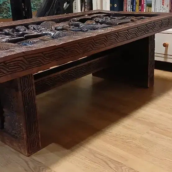 [BUNJANG] African Carved Decorative Table / (강원 양양) 아프리카 조각 장식 테이블