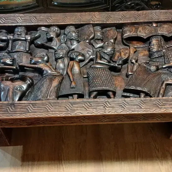 [BUNJANG] African Carved Decorative Table / (강원 양양) 아프리카 조각 장식 테이블