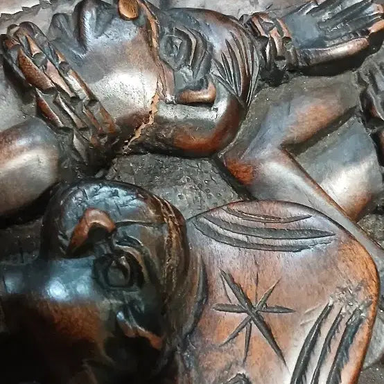 [BUNJANG] African Carved Decorative Table / (강원 양양) 아프리카 조각 장식 테이블