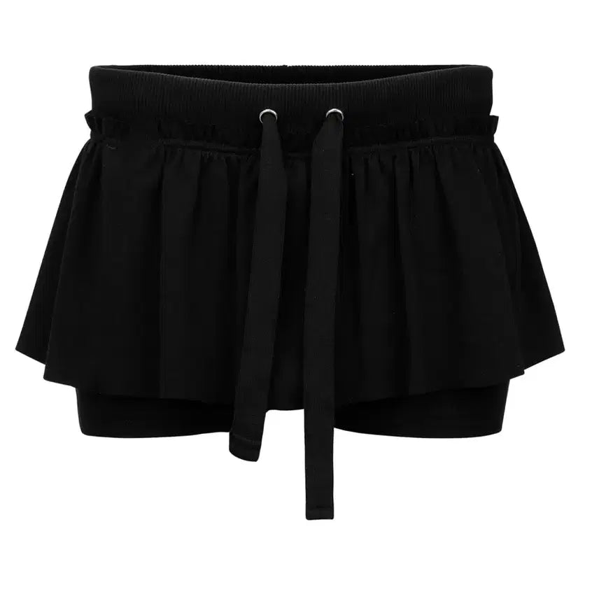 [SOLD OUT] 나체 RUFFLE SHORT PANTS BLACK