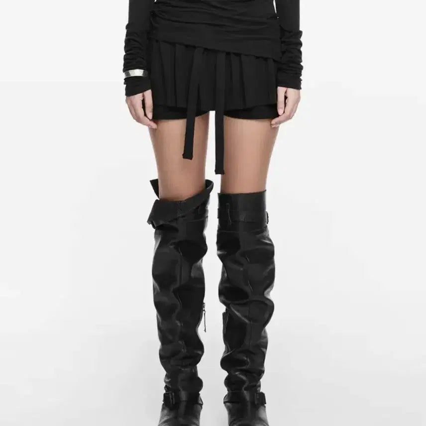 [SOLD OUT] 나체 RUFFLE SHORT PANTS BLACK