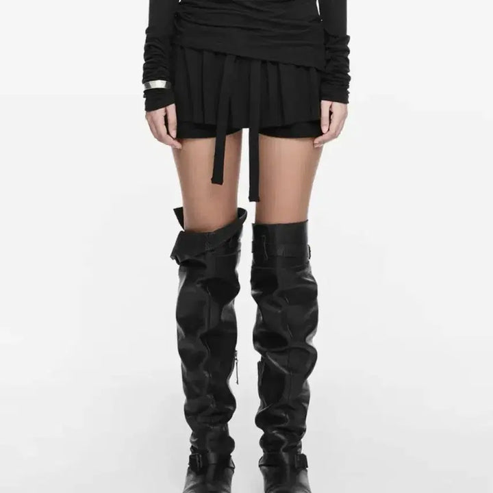 [SOLD OUT] 나체 RUFFLE SHORT PANTS BLACK