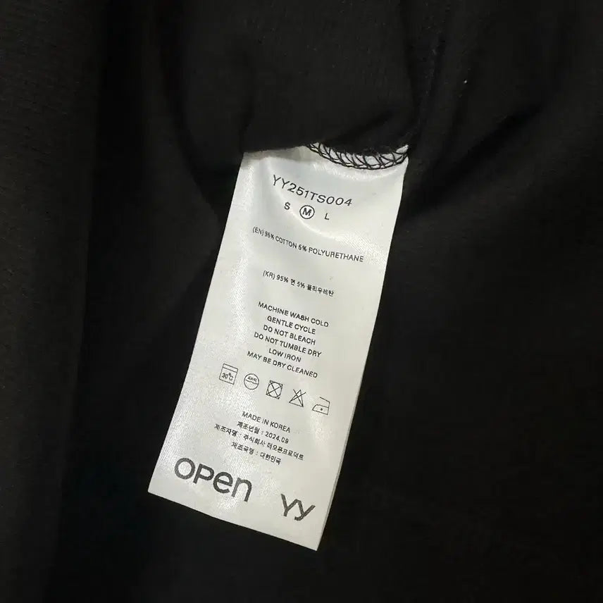 [BUNJANG] Open yy Ribbed Side Slit Short Sleeve T-shirt / Open yy 오픈와이와이 사이드 반팔티셔츠 Ribbed