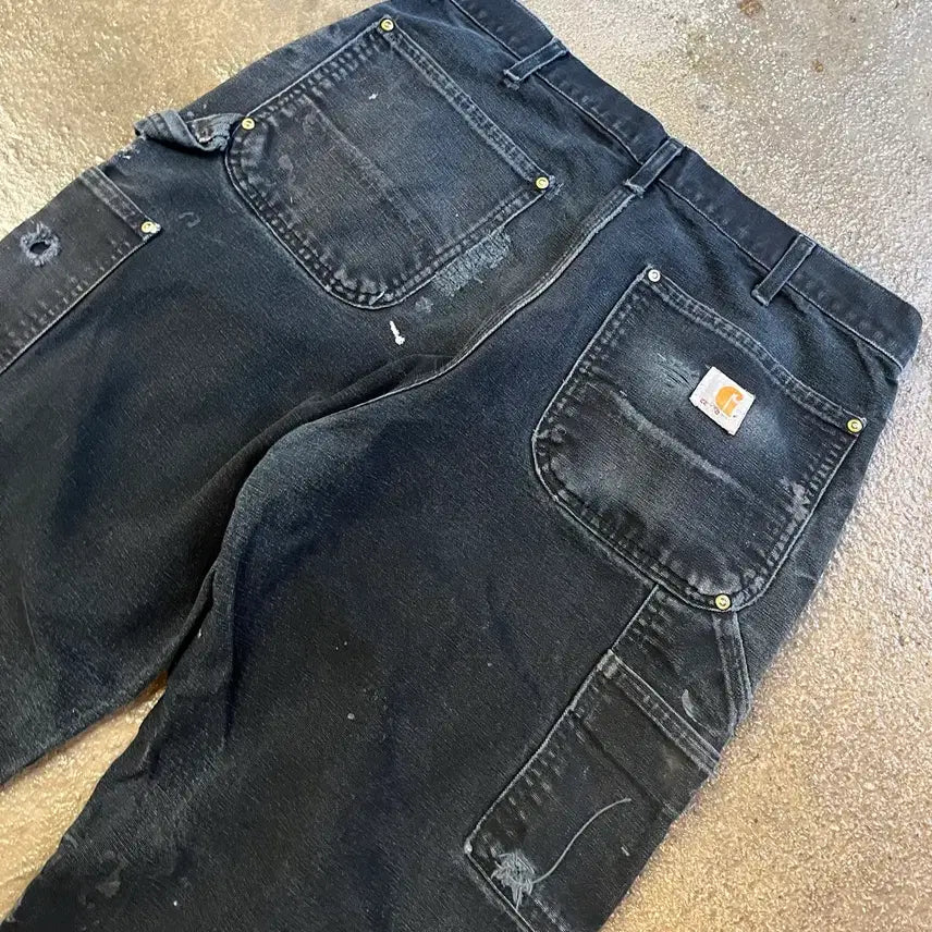 [SOLD OUT] Carhartt 블랙 더블니 팬츠 (32-33)