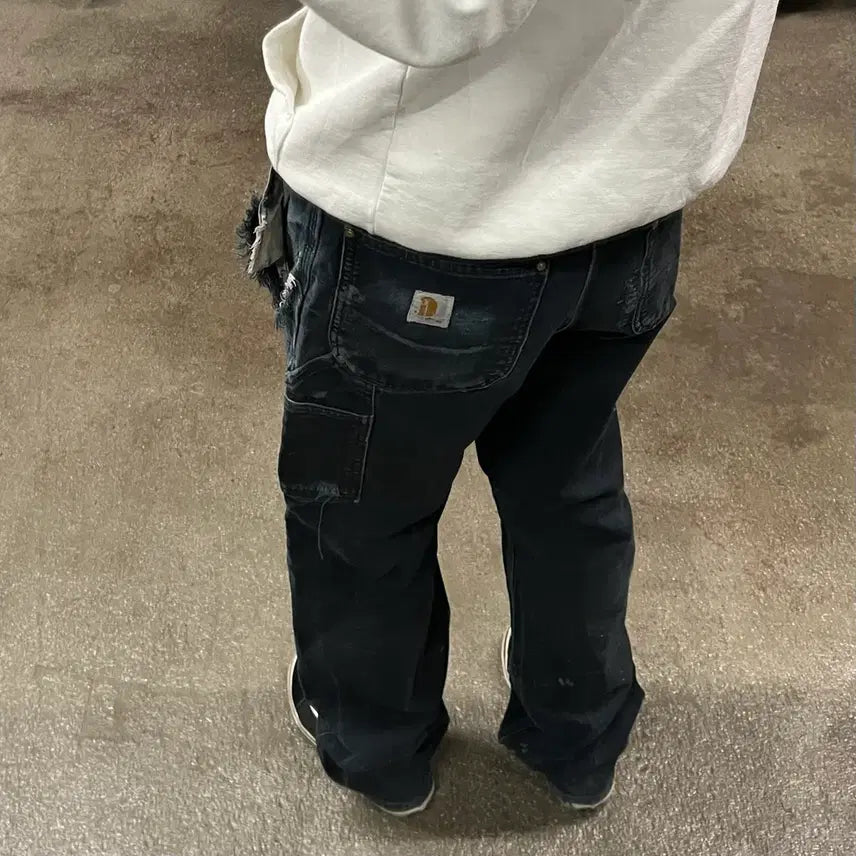 [SOLD OUT] Carhartt 블랙 더블니 팬츠 (32-33)