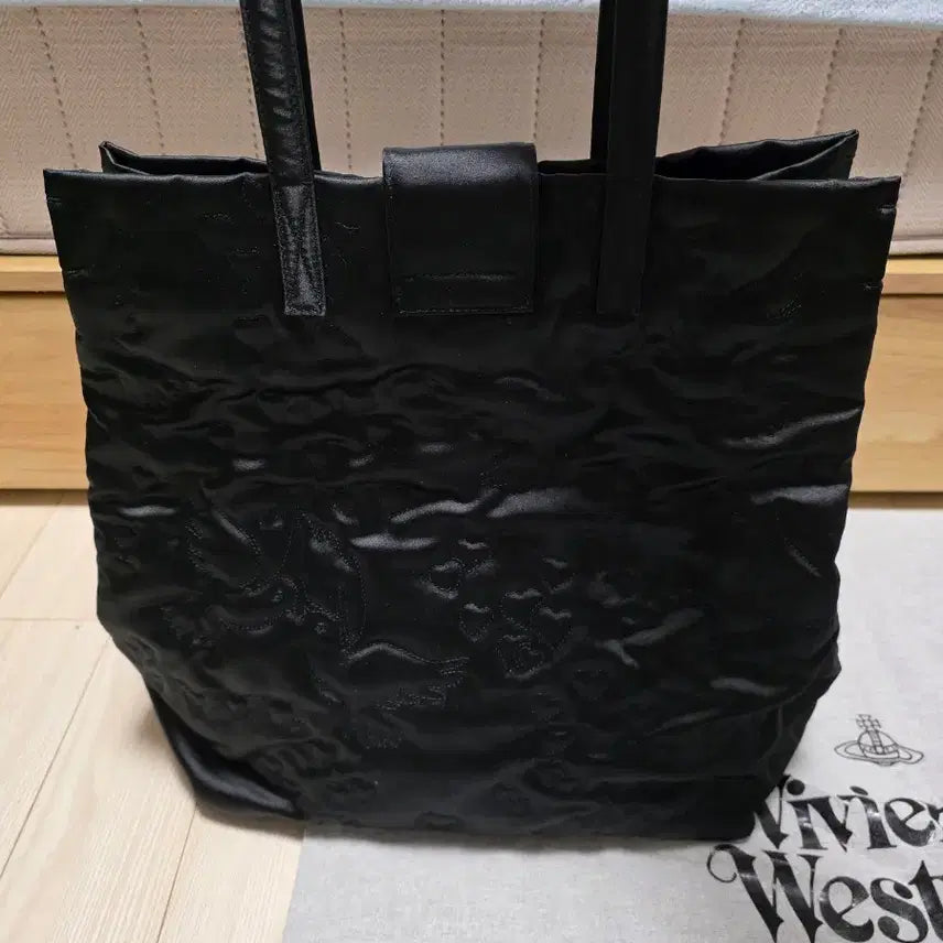 [BUNJANG] Vivienne Westwood Fabric Tote Bag / 비비안웨스트우드 블랙 패브릭 토트백