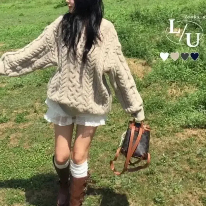 [BUNJANG] 꽈배기 루즈핏 니트 / 꽈배기 루즈핏 니트