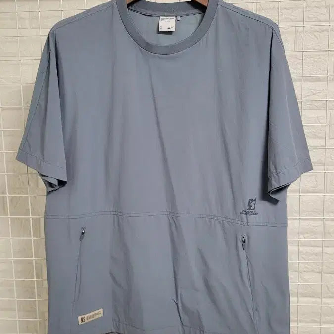 [BUNJANG] Pro-Specs Sportswear Blue-Grey Functional Stretch Woven Short-Sleeve Jacket XL / [XL]프로스펙스 스포츠웨어 블루그레이 기능성스판 우븐반팔자켓 XL