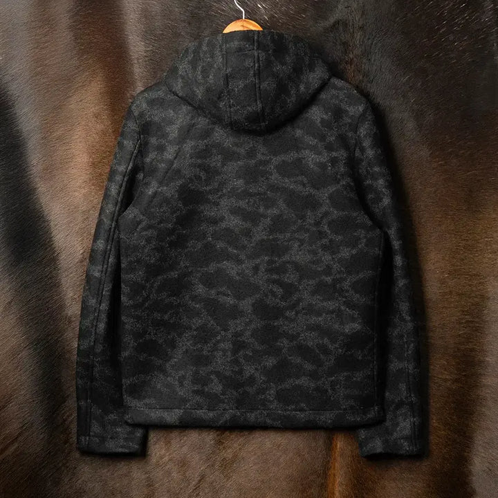 [BUNJANG] Hydrogen Black Gray Camo Hooded Zip-up / [100] Hydrogen 하이드로겐 블랙+그레이 카모 후드집업