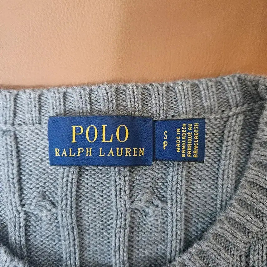 [BUNJANG] Polo Ralph Lauren Cable Knit Sweater - Grey / 폴로 랄프로렌 케이블 니트 회색