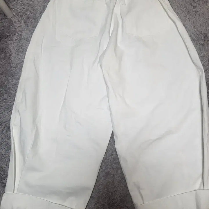 [BUNJANG] White Roll-up Wide Pants / 화이트 롤업 와이드 팬츠 새 상품