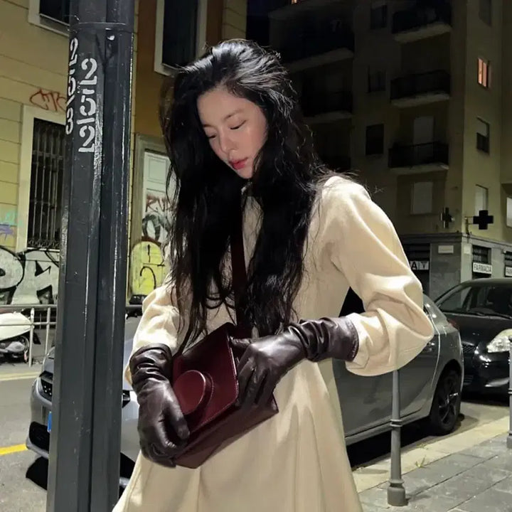 [BUNJANG] Lemaire Vegetable Tan Leather Camera Bag Medium Cherry Mahogany / 르메르 카메라백 베지터블 탠 레더 체리 마호가니 미듐사이즈