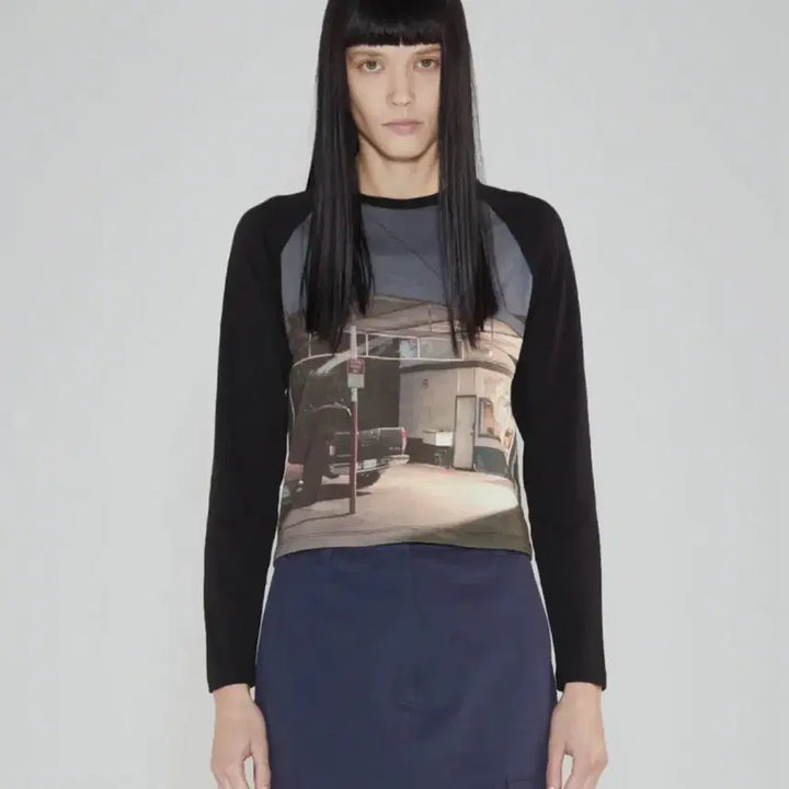 [BUNJANG] 32DEGREES Printed Raglan T-Shirt (Black) / 쓰리투에이티 Printed Reglan T-Shirt (Black)