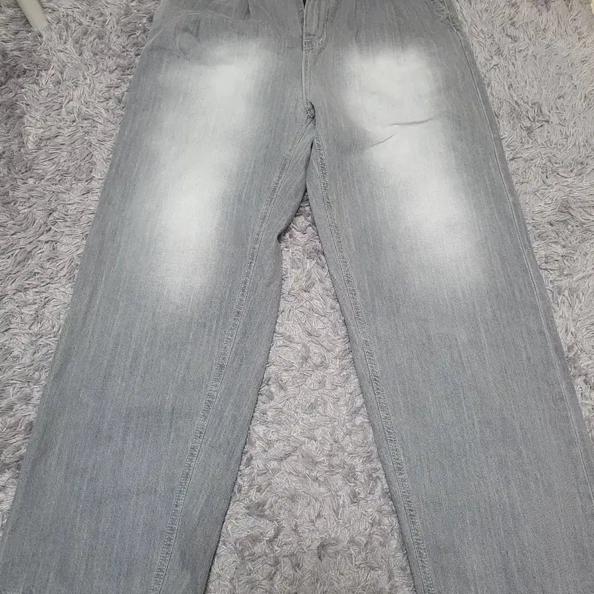 [BUNJANG] Gray Washed Wide Denim Pants / 그레이 워싱 와이드 데님 팬츠 새상품