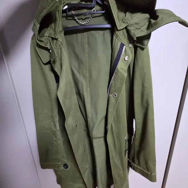 [BUNJANG] Khaki Hooded Field Jacket / 카키색 후드 야상 점퍼