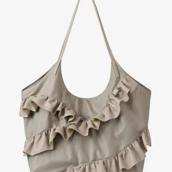 [BUNJANG] Deinet Frill Big Bag Beige / 다이닛 프릴백 베이지DEINET FRILL BIG BAG IN BEIGE