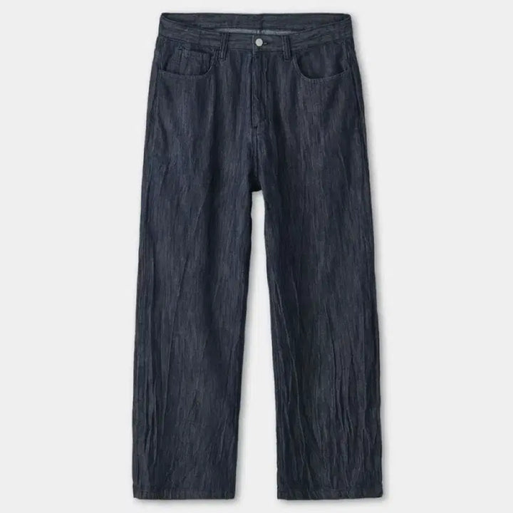 [BUNJANG] Coour Crinkle Wide Denim Pants L / 쿠어 크링클 와이드데님 L (새상품)