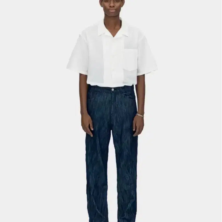 [BUNJANG] Coour Crinkle Wide Denim Pants L / 쿠어 크링클 와이드데님 L (새상품)