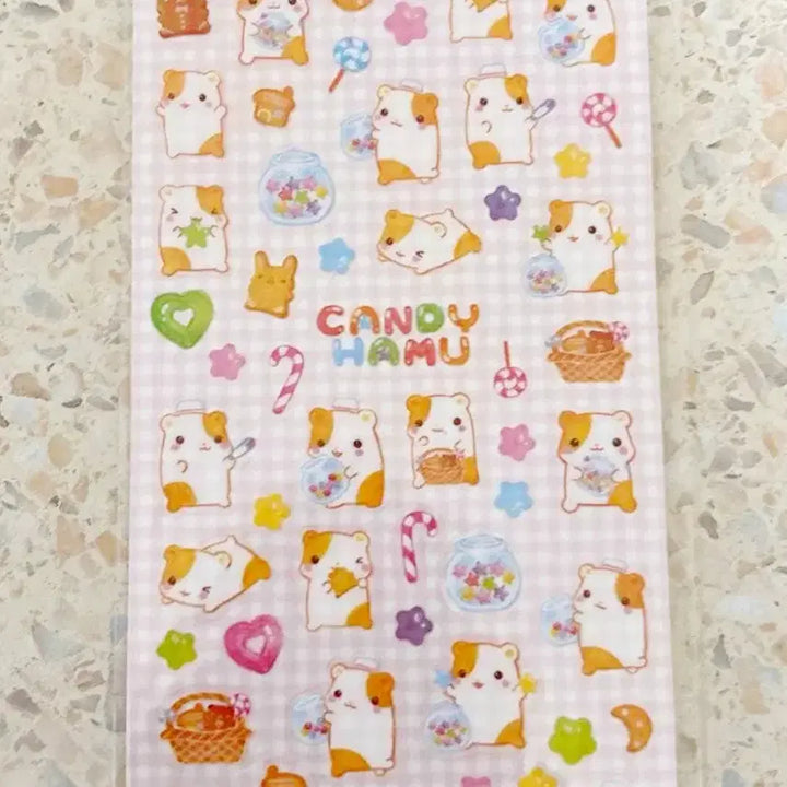 [SOLD OUT] 헤이세이 스티커 3종,햄스터 도넛햄 스티커