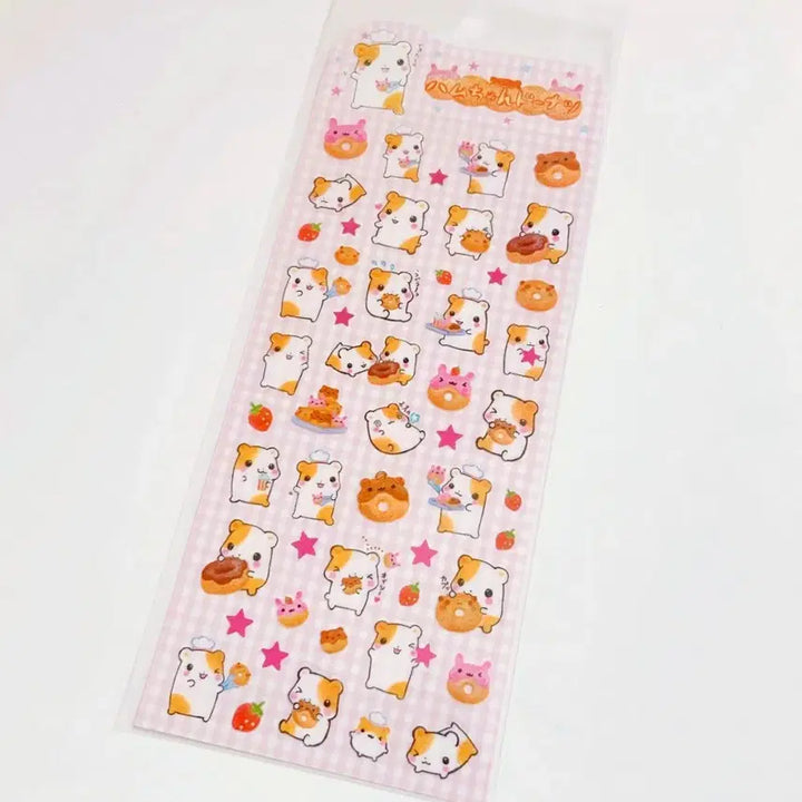 [SOLD OUT] 헤이세이 스티커 3종,햄스터 도넛햄 스티커
