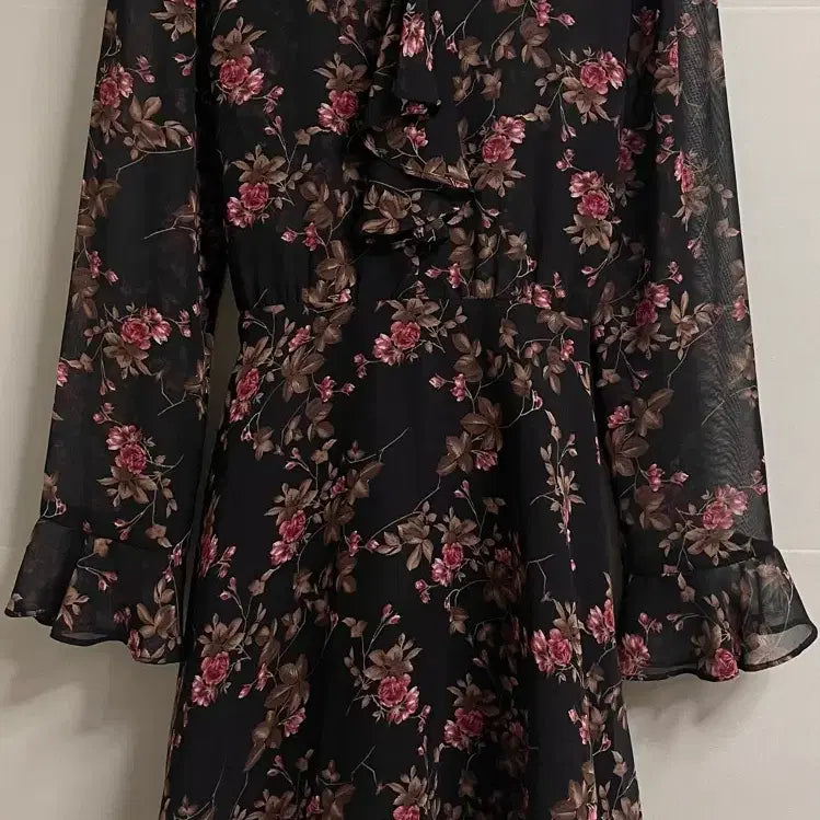 [BUNJANG] Floral See-Through Dress / 플라워 원피스 플로럴 시스루 원피스
