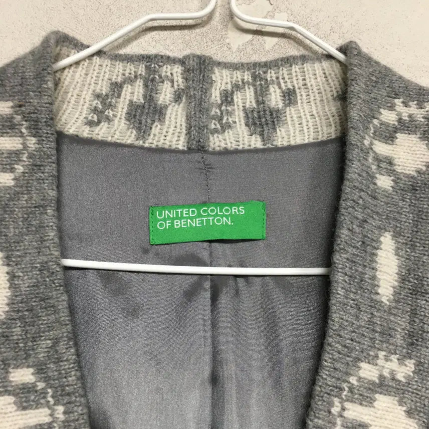 [BUNJANG] Benetton Embroidered Wool Coat / 24 베네통 신상 자수 울 코트