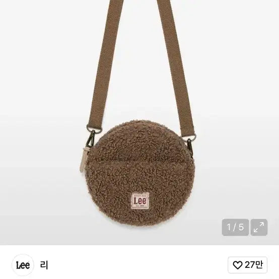 [BUNJANG] Lee Fleece Mini Tambourine Bag Brown / Lee 플리스 미니 탬버린백 브라운