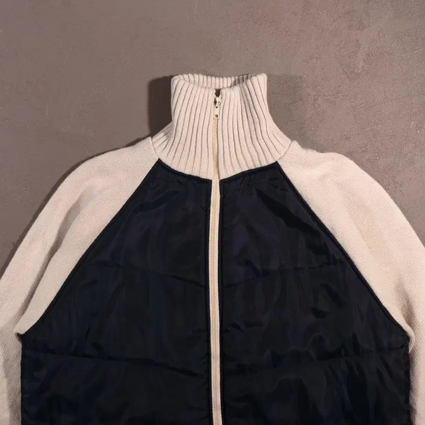 [BUNJANG] Vintage Quilted Knit Zip-up Jacket / 일본빈티지 누빔 니트 집업자켓 C523