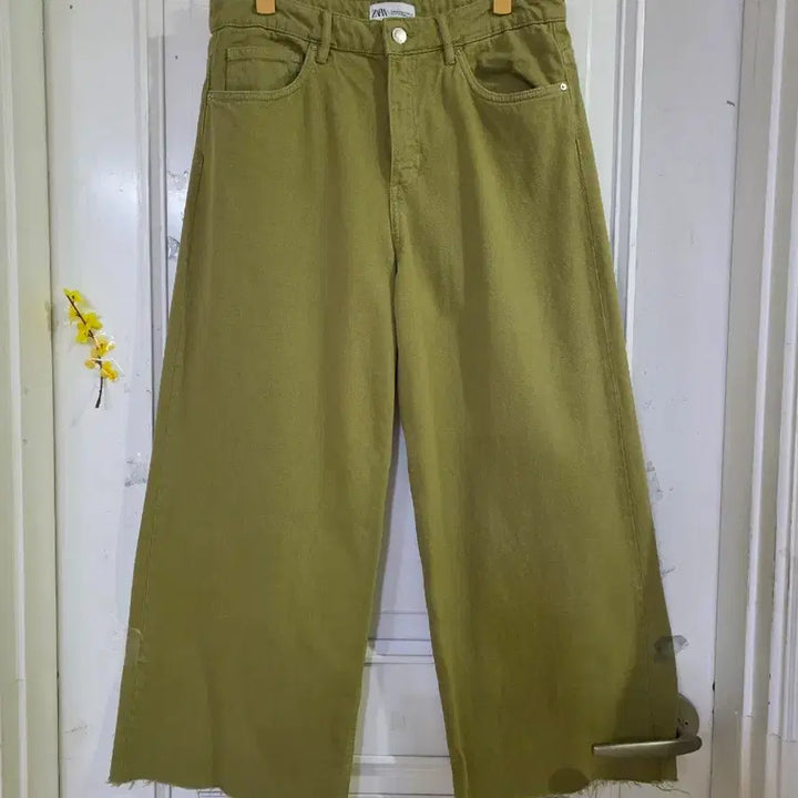 [BUNJANG] Zara Wide Leg Trousers / 봄  자라  와이드  통바지   허리단면 33  허리30까지