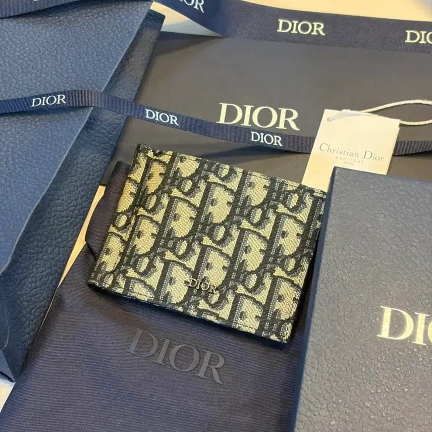 [BUNJANG] Dior Oblique Bi-fold Wallet / 디올 오블리크 반지갑 풀구성
