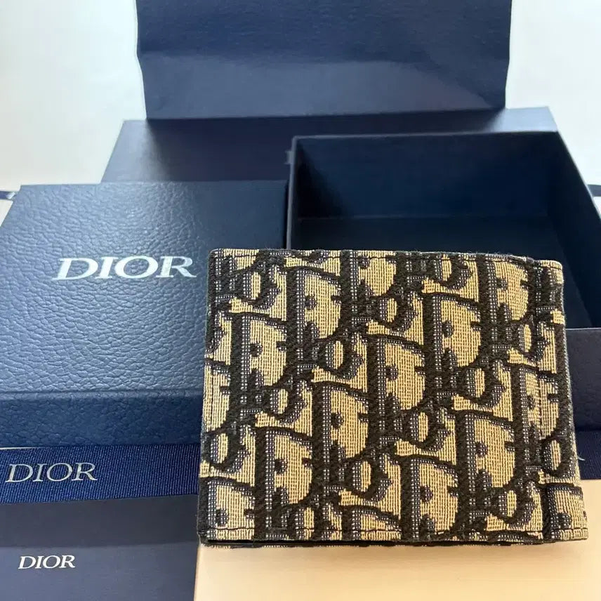 [BUNJANG] Dior Oblique Bi-fold Wallet / 디올 오블리크 반지갑 풀구성