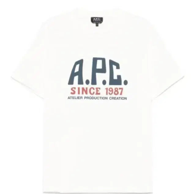 [BUNJANG] A.P.C. 1987 Logo T-Shirt White / A.P.C. 1987 로고 티셔츠 화이트