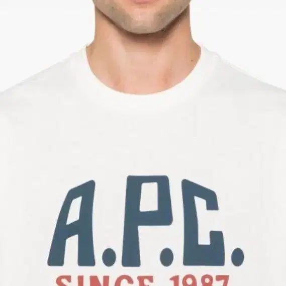 [BUNJANG] A.P.C. 1987 Logo T-Shirt White / A.P.C. 1987 로고 티셔츠 화이트