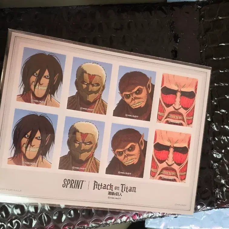 [BUNJANG] GS25 Attack on Titan Giant Photo Sticker / GS25 스프린트 진격의 거인 ...