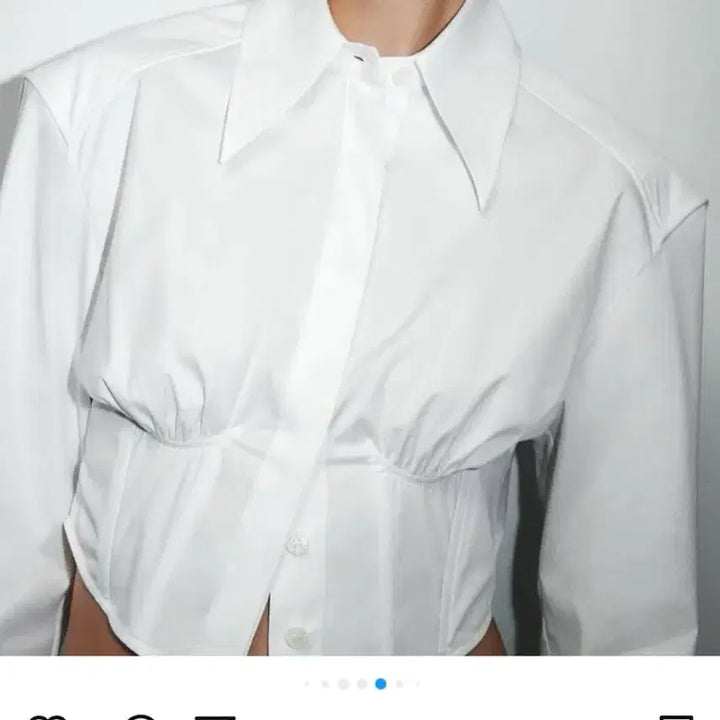 [BUNJANG] Zara Poplin Bustier Crop Shirt / 자라 크롭 셔츠 zara자라포플린 뷔스티에