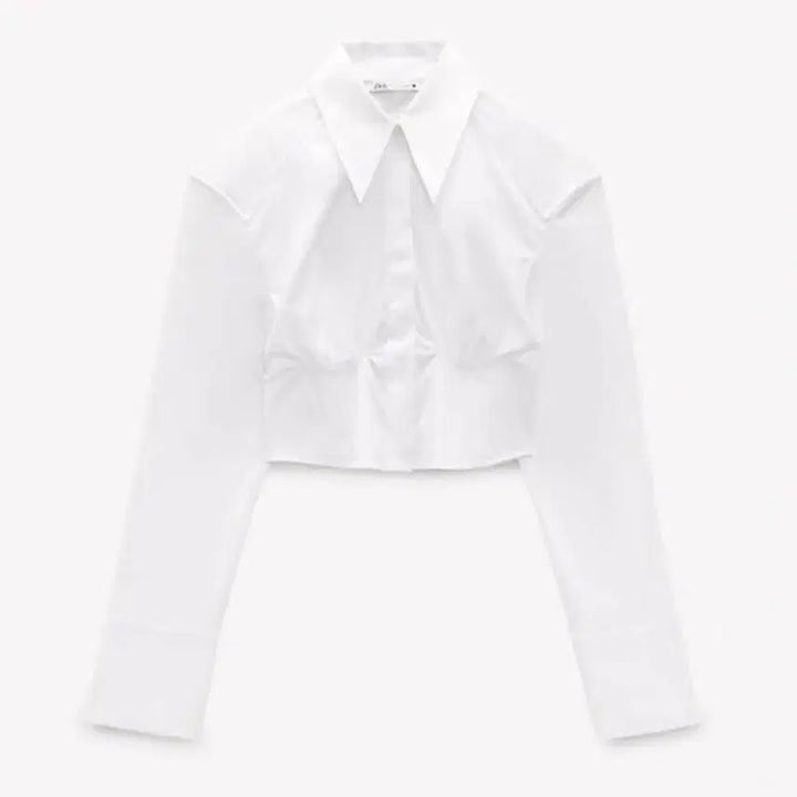 [BUNJANG] Zara Poplin Bustier Crop Shirt / 자라 크롭 셔츠 zara자라포플린 뷔스티에