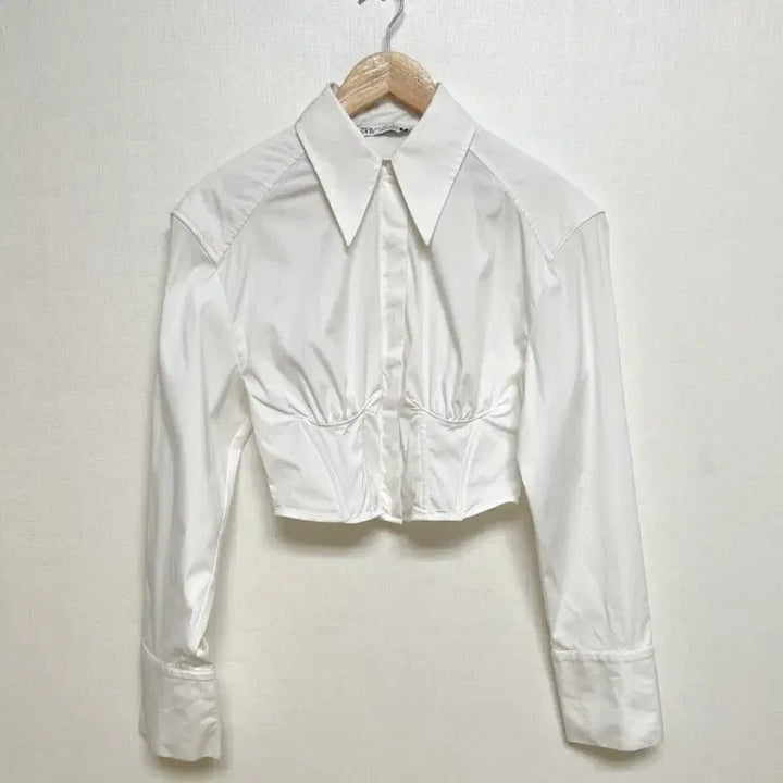 [BUNJANG] Zara Poplin Bustier Crop Shirt / 자라 크롭 셔츠 zara자라포플린 뷔스티에
