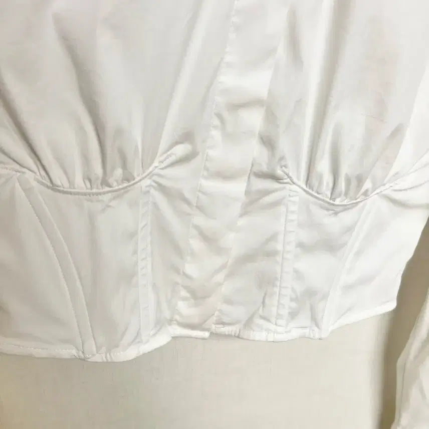 [BUNJANG] Zara Poplin Bustier Crop Shirt / 자라 크롭 셔츠 zara자라포플린 뷔스티에