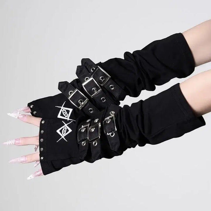[BUNJANG] REFLEM Belt Embellished Arm Warmers / REFLEM 레플렘 벨트 장식 암 워머
