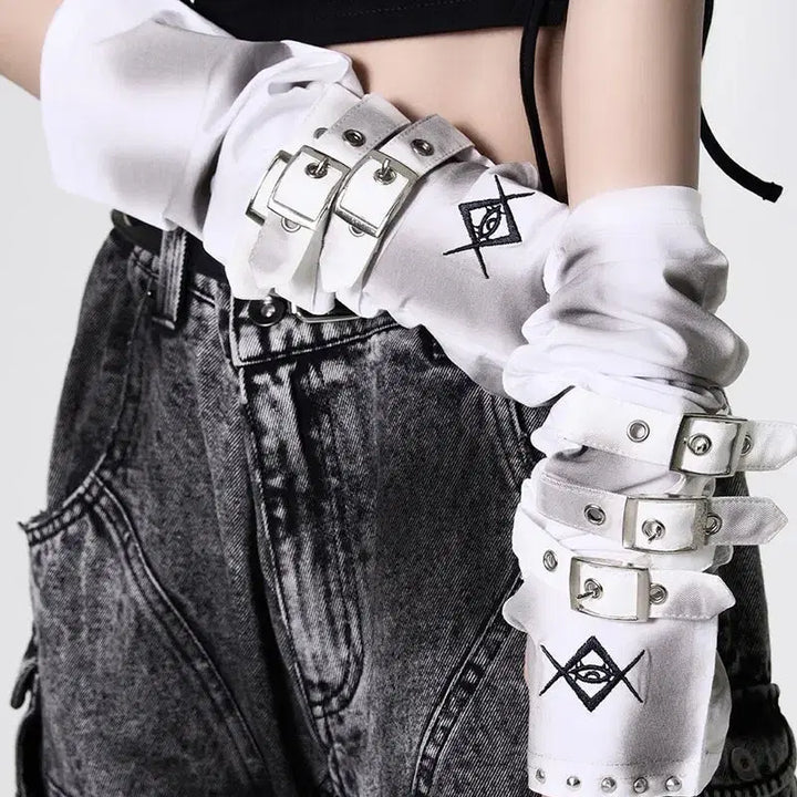 [BUNJANG] REFLEM Belt Embellished Arm Warmers / REFLEM 레플렘 벨트 장식 암 워머