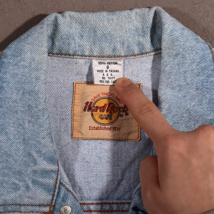 [BUNJANG] Hard Rock Cafe Denim Jacket / 하드락카페 데님자켓 C536