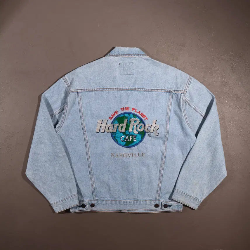 [BUNJANG] Hard Rock Cafe Denim Jacket / 하드락카페 데님자켓 C536