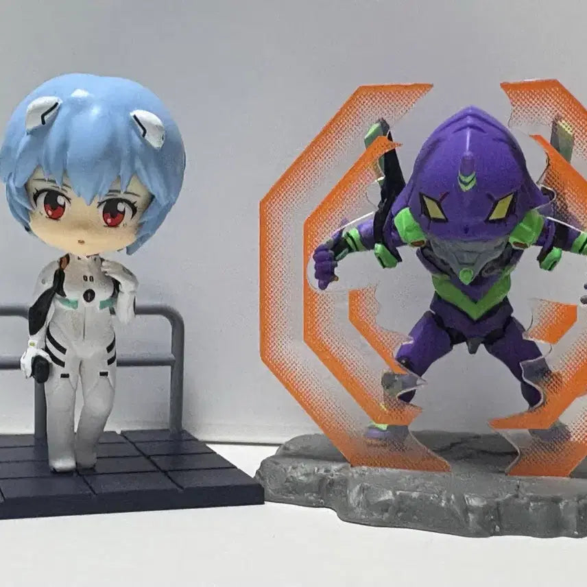[BUNJANG] Evangelion Ayanami Rei &amp; Unit-01 Mini Figure Bundle Set / 에반게리온 리멘트 피규어 일괄 아야나미레이 초호기