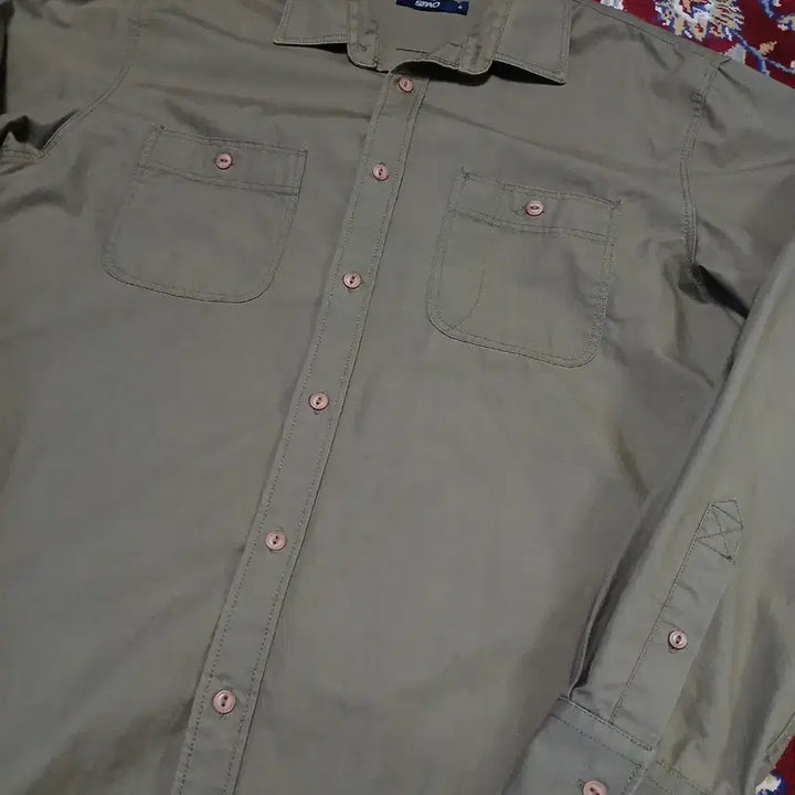 [BUNJANG] SPAO Khaki Cotton Shirt (XL) / (XL / 105) 스파오 SPAO 카키 코튼 남방 셔츠