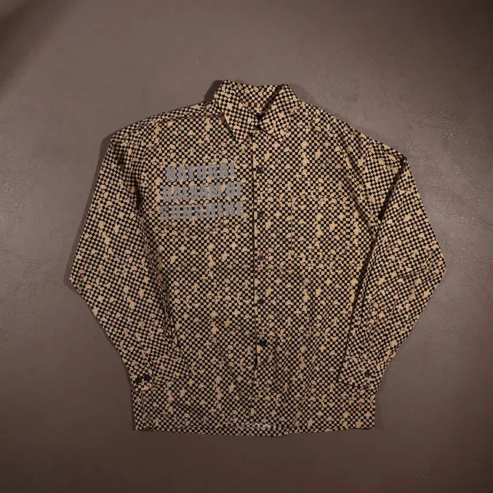 [BUNJANG] Vintage Checkerboard Y2K Printed Shirt / 일본빈티지 체커보드 Y2K 프린팅 셔츠 C540