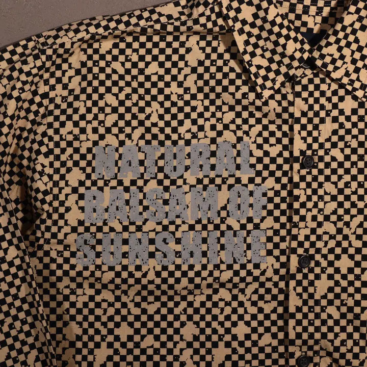 [BUNJANG] Vintage Checkerboard Y2K Printed Shirt / 일본빈티지 체커보드 Y2K 프린팅 셔츠 C540