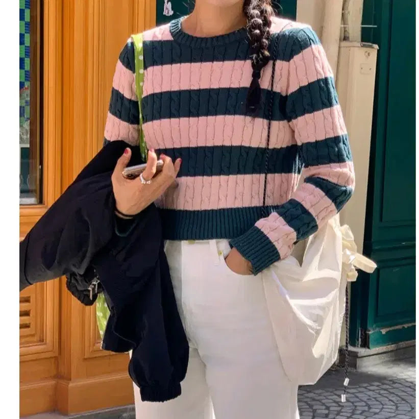 [BUNJANG] Underbee Cotton Crop Knit / 언더비 제작 코튼 크롭 니트