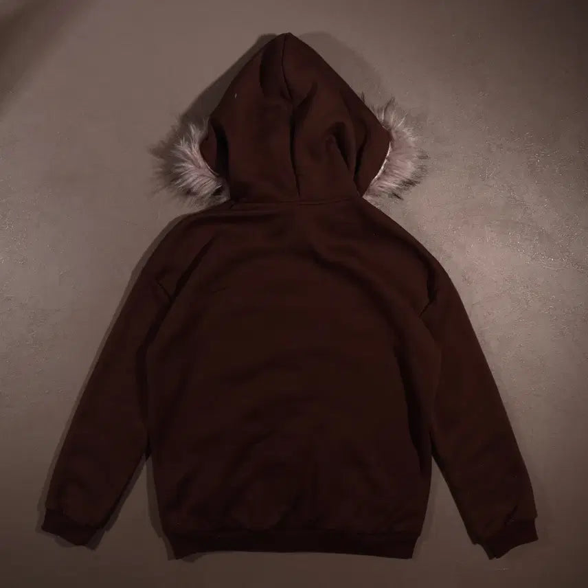 [BUNJANG] Vintage Grunge Fur Hooded Zip-up Jacket / 일본빈티지 그런지 퍼 후드집업 C541