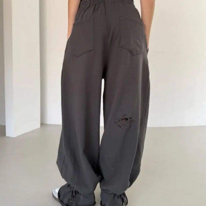 [BUNJANG] The Mysterious Hotel Patch Strap Damage Pants / 더미스테리어스호텔 패치 스트랩 데미지 팬츠